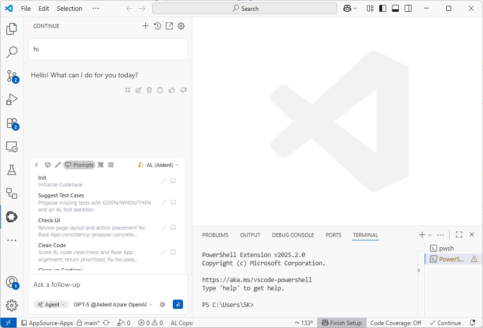 continue vs code extension